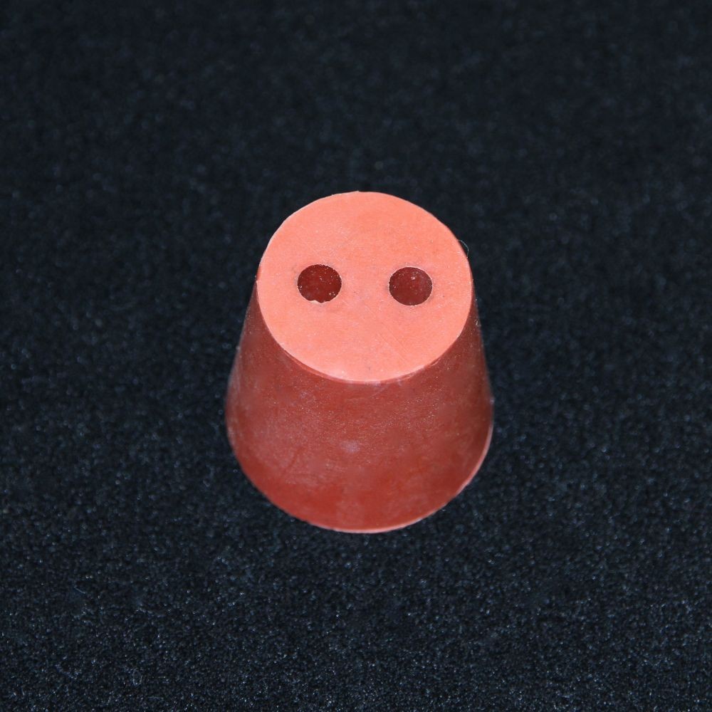 Bouchon Caoutchouc 2 trous | Entomo Silex